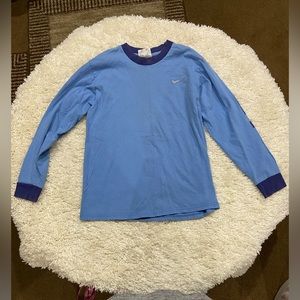 Nike Boys Long Sleeve Blue Shirt